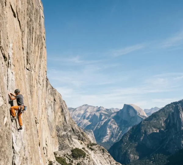 Extreme athlete in mid-action experiencing controlled fear during high-adrenaline sport